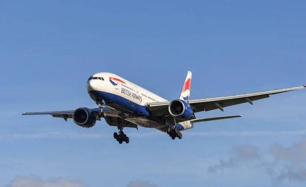 Λονδίνο Αγγλία Νοεμβρίου 2018 British Airways Boeing 777 Αεροσκάφος Μεγάλων — Φωτογραφία Αρχείου