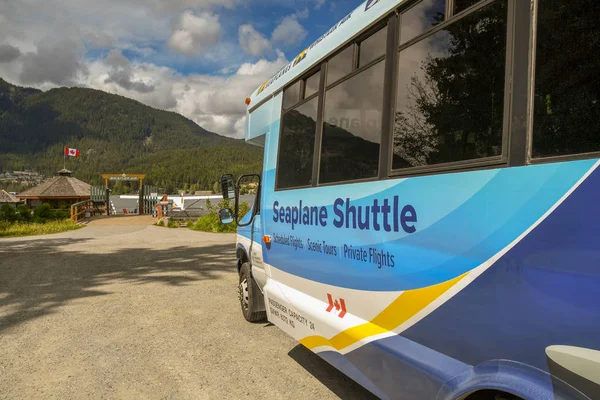Whistler Canada Juni 2018 Courtesy Shuttle Bus Geparkeerd Buurt Van — Stockfoto