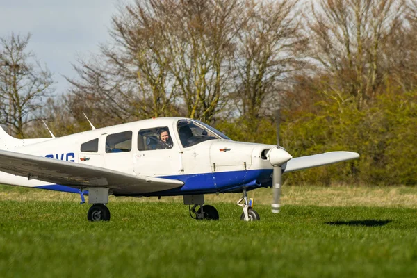 High Wycombe England March 2019 Piper Warrior Light Trainer Aircraft — Stock Photo, Image