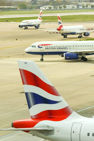 Tail Fin en British Airways jets — Stockfoto