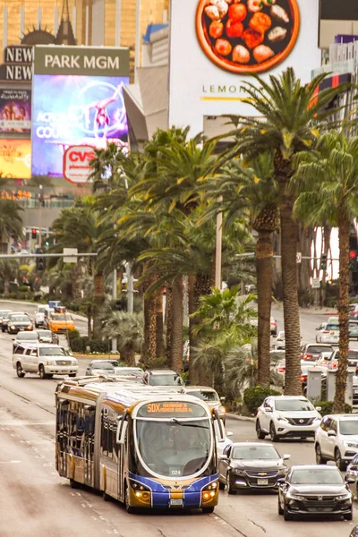 Las Vegas Nevada Usa มภาพ 2019 รถบ วนท นทางลงถนนลาสเวก งเป — ภาพถ่ายสต็อก