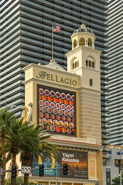 Las Vegas Usa มภาพ 2019 ายใหญ างนอกเบลลาจ โอร สอร ทและโรงแรมบนถนนลาสเวก — ภาพถ่ายสต็อก