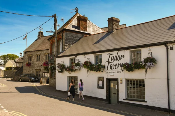 Llantwit Major Wales 2018 Juli Tudor Tavern Public House Llantwit — Stockfoto