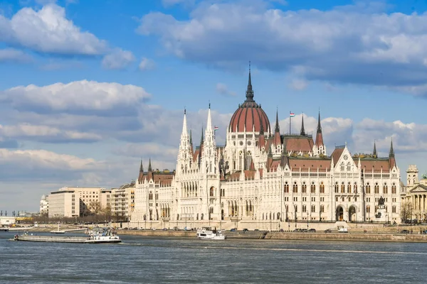 Budapest Magyarország Március 2018 Parlament Épülete Budapest Belvárosában — Stock Fotó