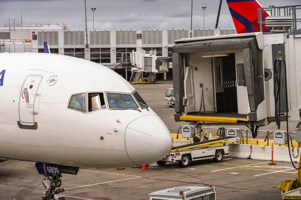 Seattle Tacoma Airport Usa Giugno 2018 Fronte Jet Delta Airlines — Foto Stock