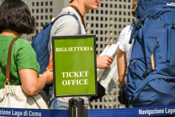 Κόμο Ιταλία Ιούνιος 2019 Κλείστε Την Προβολή Ενός Σημείου Για — Φωτογραφία Αρχείου