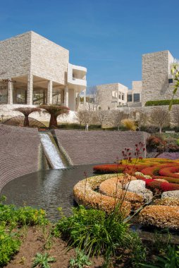 Los Angeles, Kaliforniya - Mayıs 2009: Robert Irwin's Central Garden Getty Center Los Angeles'ta