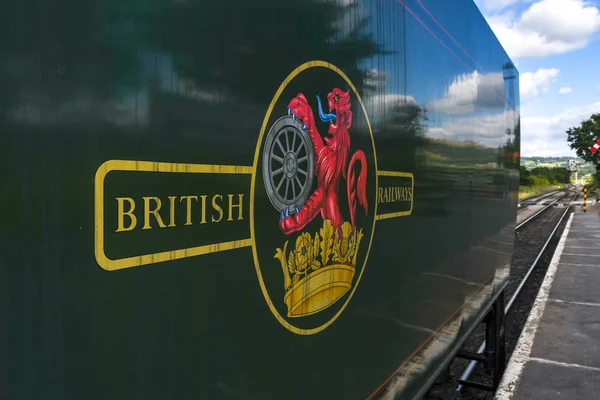 Cheltenham England September 2019 Närbild Den Ursprungliga Brittiska Järnvägar Logotypen — Stockfoto