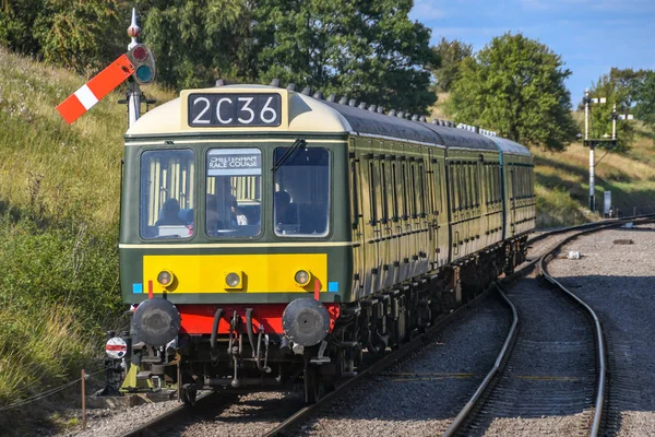 Gloucestershire England Setembro 2019 Uma Unidade Múltipla Diesel Restaurada Ferrovia — Fotografia de Stock
