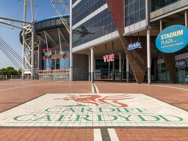 Cardiff Wales Ottobre 2019 Emblema Della Città Della Contea Cardiff — Foto Stock