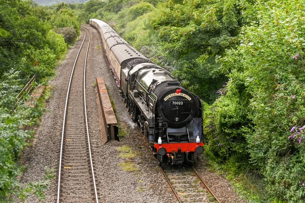 Pontypridd País Gales Agosto 2020 Sinal Caminho Fechado Pavimento Devido — Fotografia de Stock