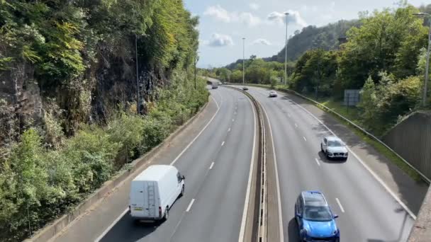 Taffs Well Wales September 2020 Verkehr Auf Der A470 Bei — Stockvideo