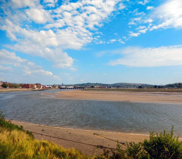 Estuarium Barnstable Waar Rivier Taw Zee Ontmoet — Stockfoto