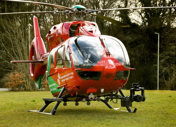 Pontypridd Wales März 2018 Ein Airbus Ec145 Des Wales Air — Stockfoto