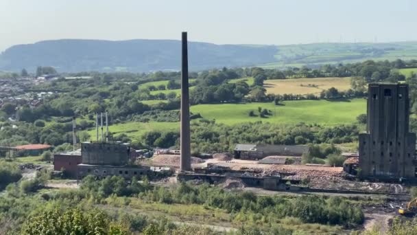 Pontypridd Gales Septiembre 2020 Vista Del Paisaje Los Edificios Mina — Vídeo de stock