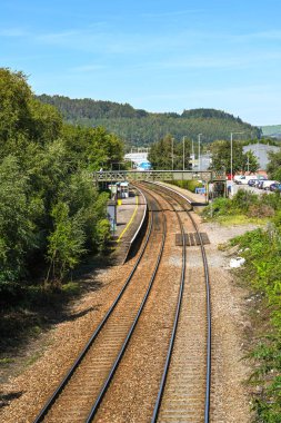 Taffs Well, Cardiff, Wales yakınlarında - Eylül 2020: Cardiff ve Güney Galler arasındaki ana hattaki Taffs İstasyonu.