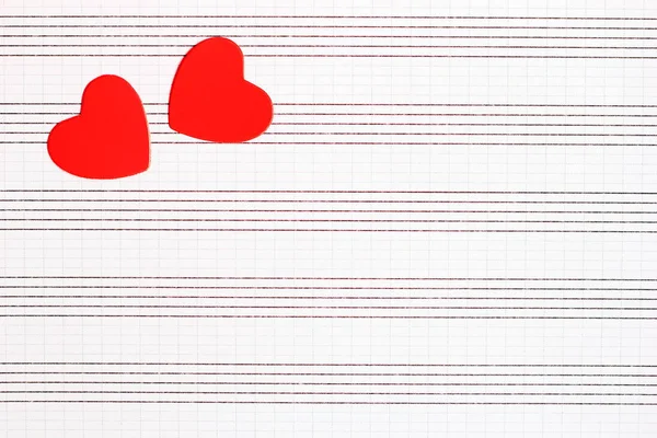Love, music and hearts. Valentines day. The concept of music and love.