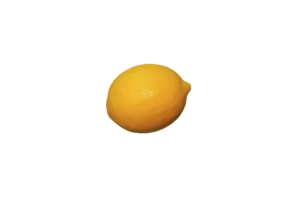 Gul citron isolerad på vit bakgrund. — Stockfoto