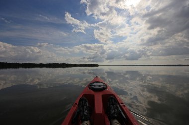 Kırmızı kayık Everglades Ulusal Park, Florida.