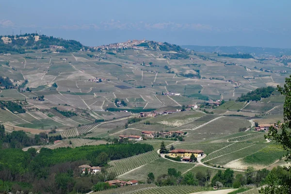 La región vinícola del Piamonte del norte de Italia . — Foto de Stock