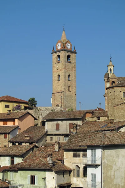 The town of Monforte dAlba in northern Italy. Stock Photo