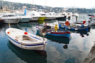 Balıkçı tekneleri Santa Margherita Ligure, İtalya.