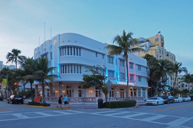Miami Beach, Florida'nın Art Deco bölgesinde.