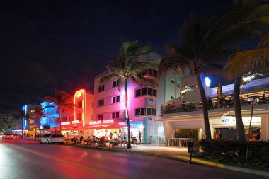 Miami Beach, Florida'nın Art Deco bölgesinde.