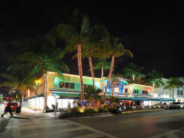 Miami Beach, Florida'nın Art Deco bölgesinde.