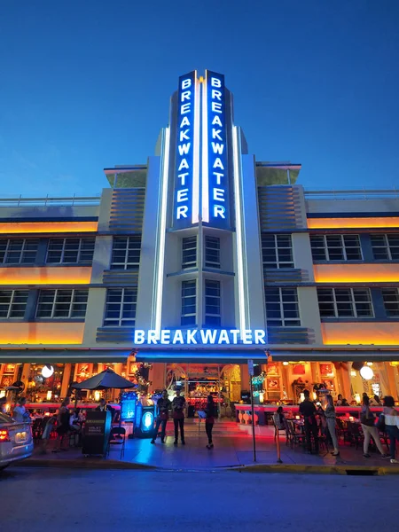 Art Deco District em Miami Beach, Flórida . — Fotografia de Stock