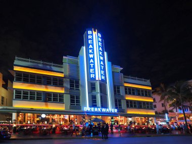 Miami Beach, Florida'nın Art Deco bölgesinde.