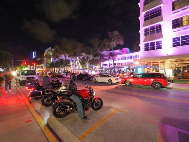 Miami Beach, Florida'nın Art Deco bölgesinde.