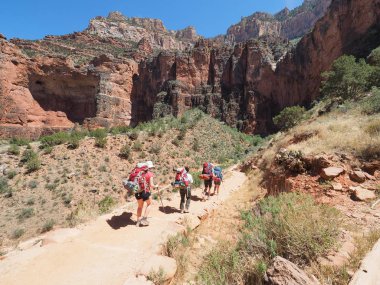Büyük Kanyon Bright melek izinde Backpackers.