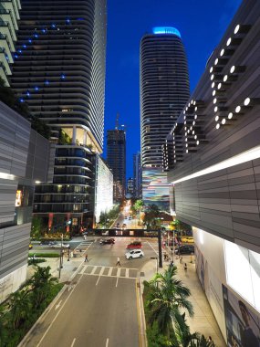 Brickell sokak sahne, Miami, Florida.