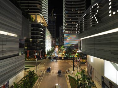 Brickell street scene, Miami, Florida. clipart