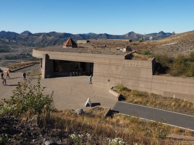 Aziz Helen Dağı Milli volkanik anıt gözlemevinde Johnston Ridge.