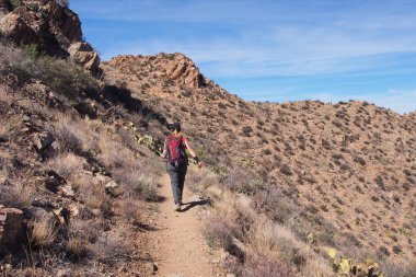 Kral Kanyonu iz, Arizona hiking kadın.