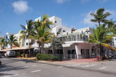 Ocean Drive Miami Beach art deco binalar.