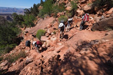 Büyük Kanyon Grandview izinde Backpackers.