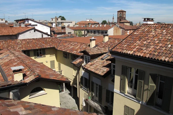 Kaklade hustak i Vigevano, Italien. — Stockfoto