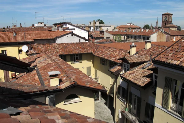 Kaklade hustak i Vigevano, Italien. — Stockfoto