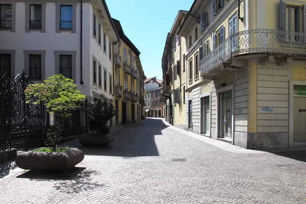 Kullerstensgatorna i Vigevano, Italien. — Stockfoto