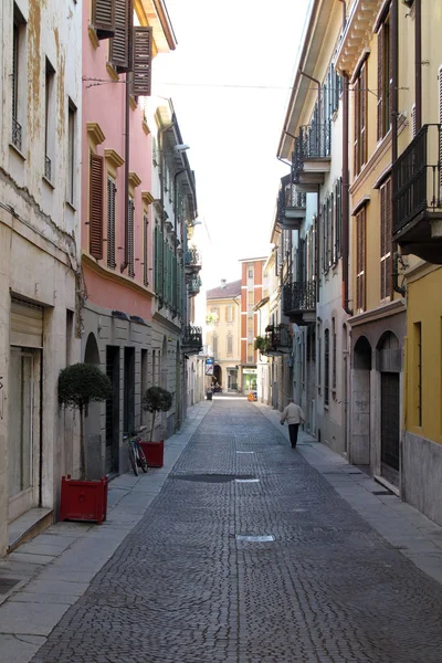 Kullerstensgatorna i Vigevano, Italien. — Stockfoto