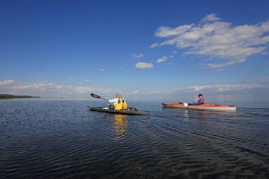 Kayakers in Biscayne Ulusal Parkı, Florida.
