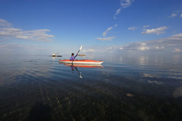 Kayakers em Biscayne National Park, Florida . — Fotografia de Stock