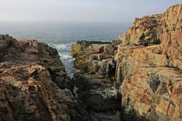 La escarpada costa del Parque Nacional Acadia, Maine . — Foto de Stock