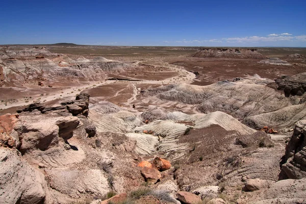 亚利桑那州石化森林国家公园彩绘沙漠的荒地. — 图库照片
