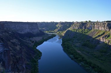 Tha Snake Nehri ve Snake River Kanyon twin falls, Idaho.