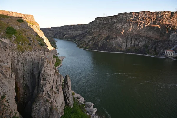 Sungai Tha Snake dan Snake River Canyon di Twin Falls, Idaho . — Stok Foto