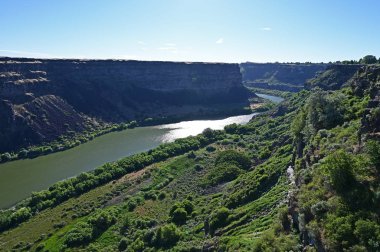 Tha Snake Nehri ve Snake River Kanyon twin falls, Idaho.